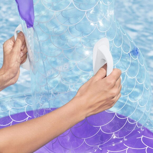 H2O GO! Royal Seahorse Ride-On Float Purple Pool Beach Inflatable 5ft - Picture 3 of 8